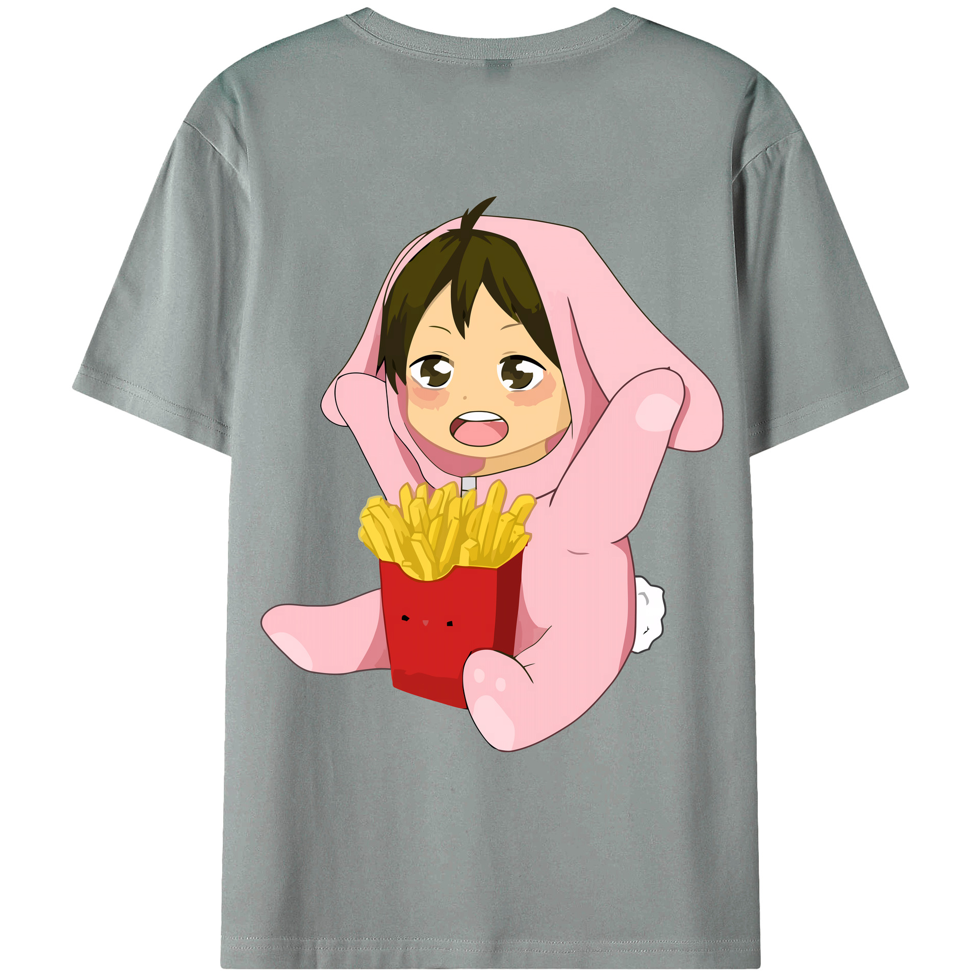（画像用） ハイキュー!! Haikyu!! 綿100％ メンズ半袖Tシャツ（バックプリント） 通気性